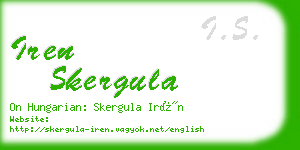 iren skergula business card